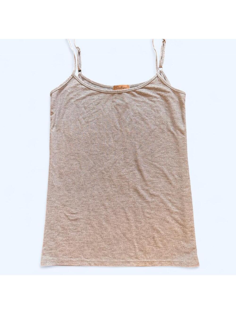 Vintage Boutique Essentials sparkly silver tank top